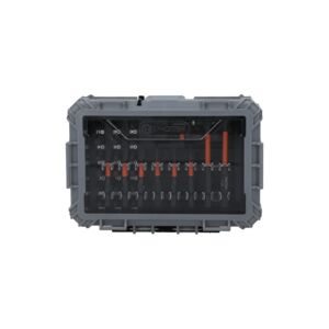 Tactix 36-Piece Heavy Duty Break-Resistant Impact Bit Set with Storage Case Black and Orange